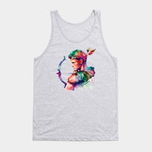 Zodiac Sign SAGITTARIUS - Watercolour Illustration of astrology Sagittarius Tank Top